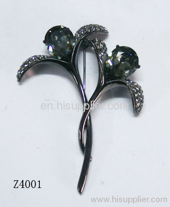 Z4001 Flower Shape Zinc Alloy Brooch Pin