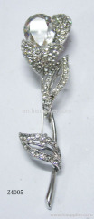 Z4005 Flower Shape Zinc Alloy Brooches