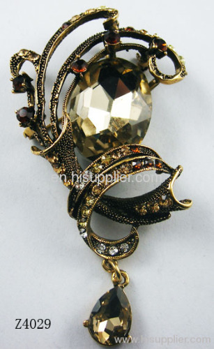 Z4029 Flower Shape Zinc Alloy Brooch Pin