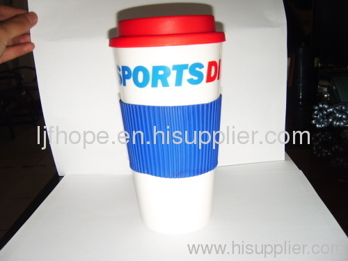 DOUBLE WALL PLASTIC COFFE CUP/AUTO CUP