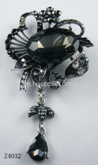 Z4032 Flower Shape Zinc Alloy Brooch Pin