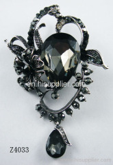 Z4033 Flower Shape Zinc Alloy Brooch Pin