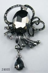 Z4035 Flower Shape Zinc Alloy Brooches