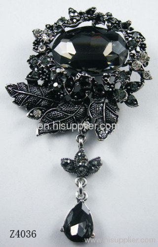 Z4036 Flower Shape Zinc Alloy Brooch Pin