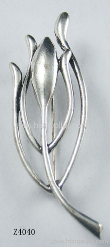 Z4040 Leaf Shape Zinc Alloy Brooch Pin