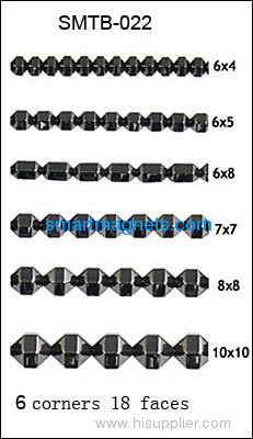 18 faces hexagonal magnet