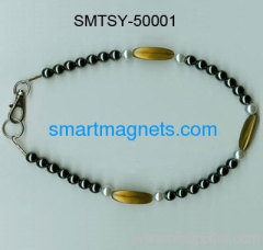 Hematite magnetic pet necklace
