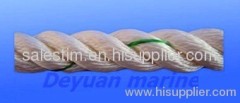 Polypropylene mooring rope