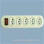 Brazil power board 5outlets with switch