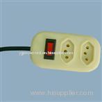 power strip with brazil plug 10A 250V 0.75mm2 or 1.0mm2cable