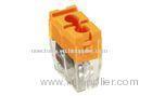 2 Pole Low Voltage Push Wire Connectors For Junction Boxes (600v 20a, Orange)