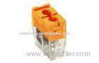 2 Pole Low Voltage Push Wire Connectors For Junction Boxes (600v 20a, Orange)