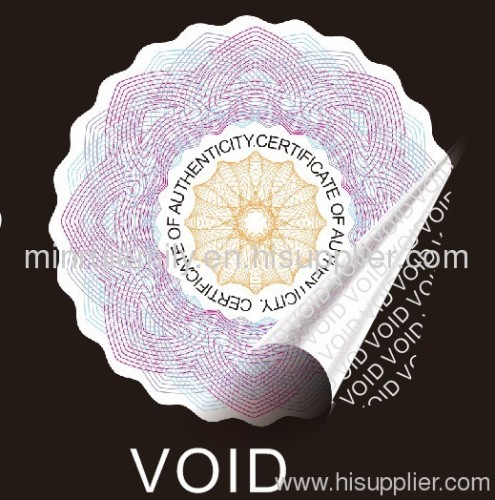 custom void label