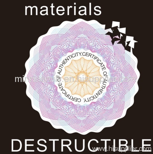 destructible vinyl sticker
