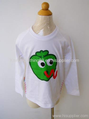 100% cotton children raglan t-shirt