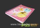 Custom Pink Cartoon Spiral Notebook with Princess, 80 Sheet 80gsm FSC Ruled Paper