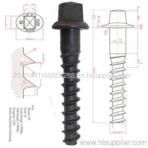 Screw spike /Sleeper screw /Coach screw/Rail screw