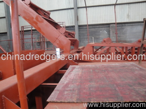 Chain bucket mud and sand dredger ship