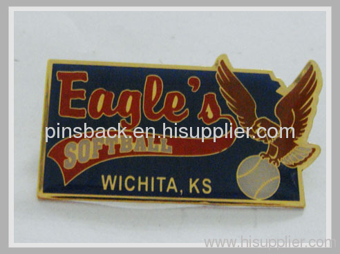 custom baseball trading pin and soft enamel withi epoxy dome 