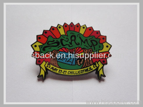 custom collar pin with soft enamel process