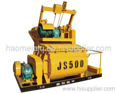 Twin shaft JS1000 concrete mixer