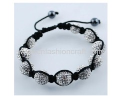 silver and black Shamballa Bracelet