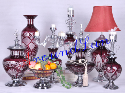 glass craft / home accessories / storage jar / vase / candlestick