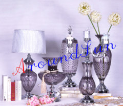 glass craft / home decoration / craft ornaments / vase / candlestick