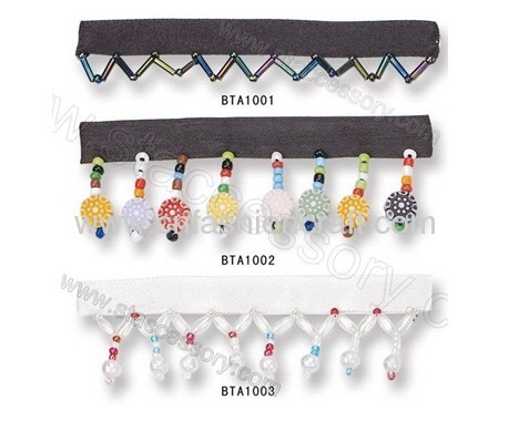 Fashion multi color beads beaded fringe trim