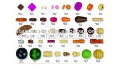 colorful hand painted wooden beads
