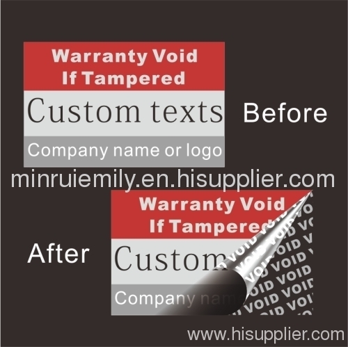 warranty void if tampered labels