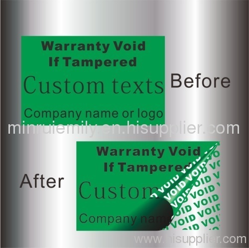 warranty label