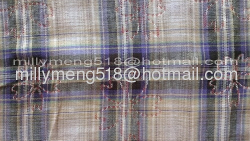 yarn dyed pure cotton jacquard fabric