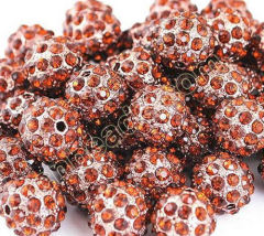 metal rhinestone shamballa beads