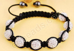 clay rhinestone shamballa bracelet