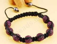 clay rhinestone shamballa bracelet