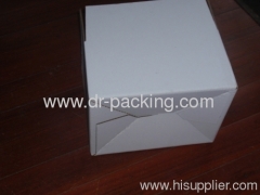 Popular White Corrugated Carton Boxes, flap top and crashlock base