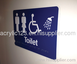acrylic restroom sign