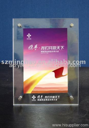 clear acrylic photo frame with screw