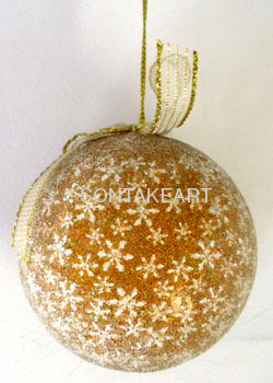 christmas tree decoration--90MM RIBON BALL HANGING