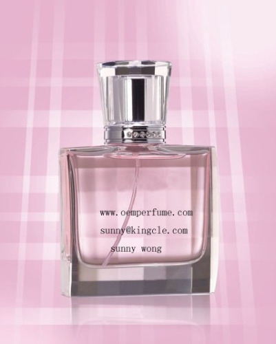 square polished glass perfume bottle