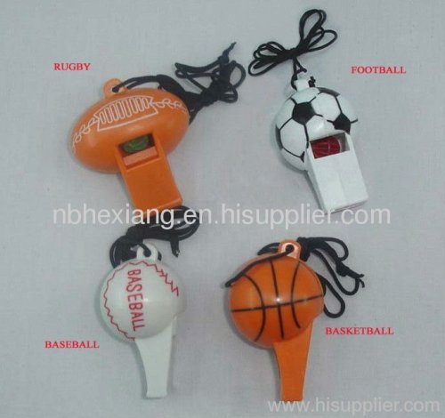 Ball shaped plastic promotion whistle