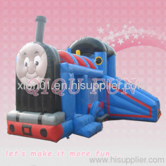 vivid color hot sale best quality indoor yard train inflatable castle