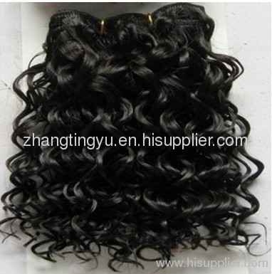Afro curl black remy hair extension