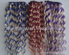 Colorful lady hair extension