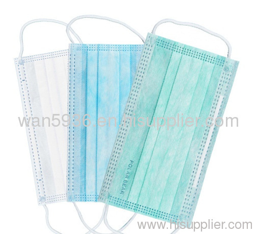 3 piece of non woven face masks with earloop