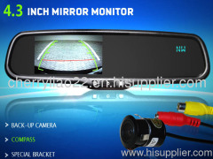 4.3" Car reversing Rear view Video Mirror Monitor Handsfree+Night vision Camera