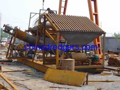 Dewatering wheel type sand washing machine