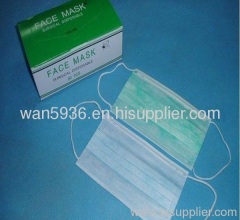 2 piece of non woven face masks with earloop