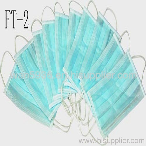 2 piece of non woven face masks with earloop